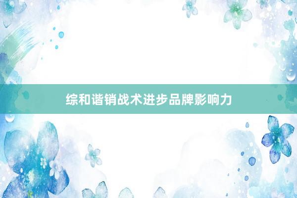 综和谐销战术进步品牌影响力
